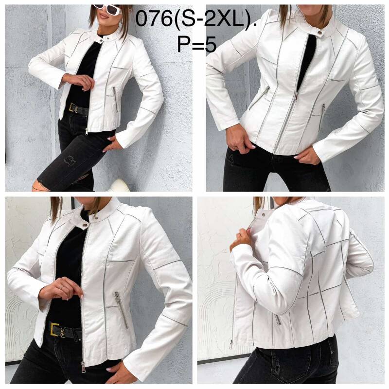 Kurtki damskie skórzana Roz S-2XL, 1 Kolor Paczka 5 szt 1